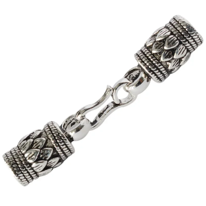 Antiqued solid 925 sterling silver S Clasp Leather Cord End Cap , Thai Silver jewelry diy findings/components 1 Antiqued solid 925 sterling silver S Clasp Leather Cord End Cap , Thai Silver jewelry diy findings/components 1