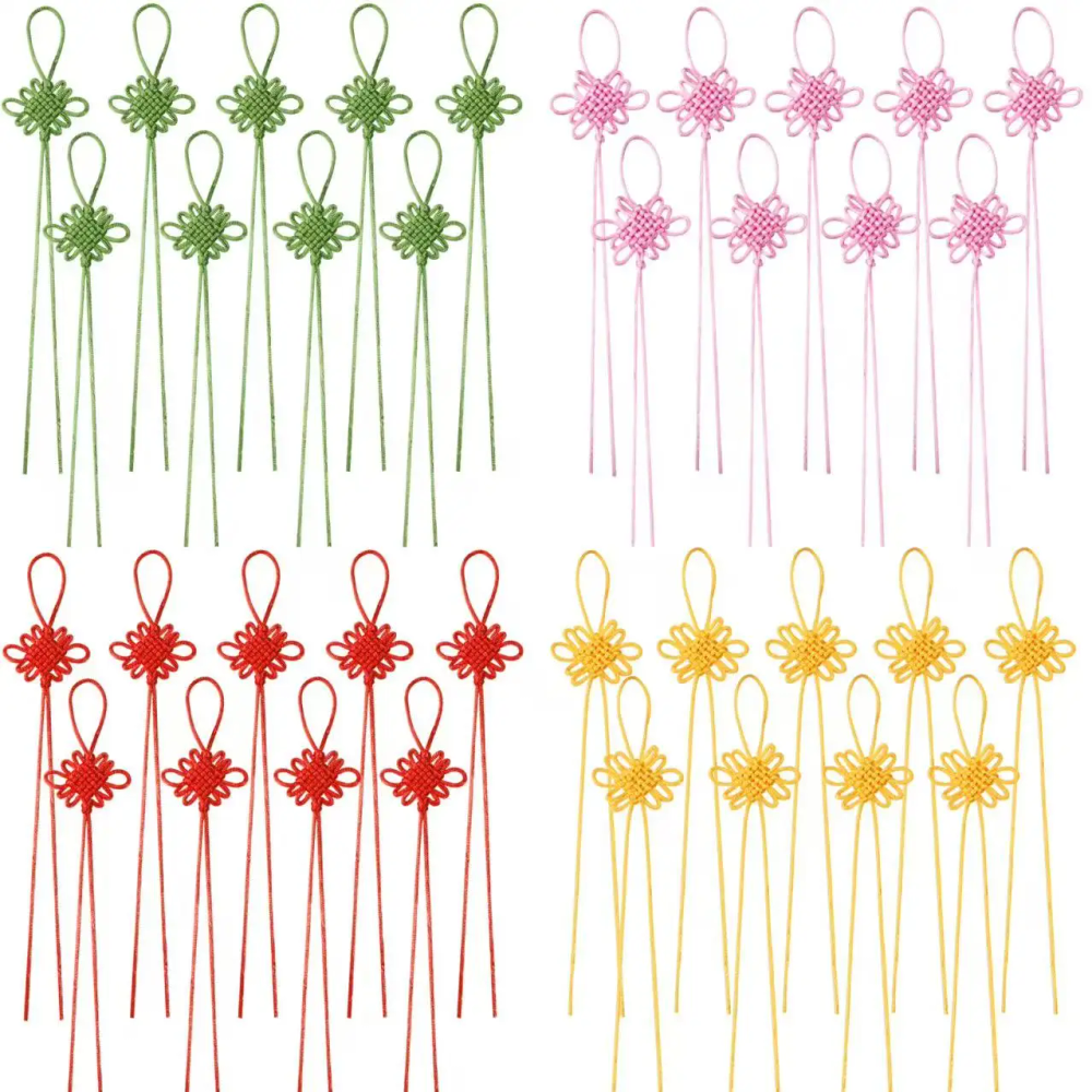 10Pcs Colorful Chinese Knots Polyester Chinese Knots Fortune Tassels For New Year's Gifts Spring Festival DIY Crafts Decoration 10Pcs Colorful Chinese Knots Polyester Chinese Knots Fortune Tassels For New Year's Gifts Spring Festival DIY Crafts Decoration