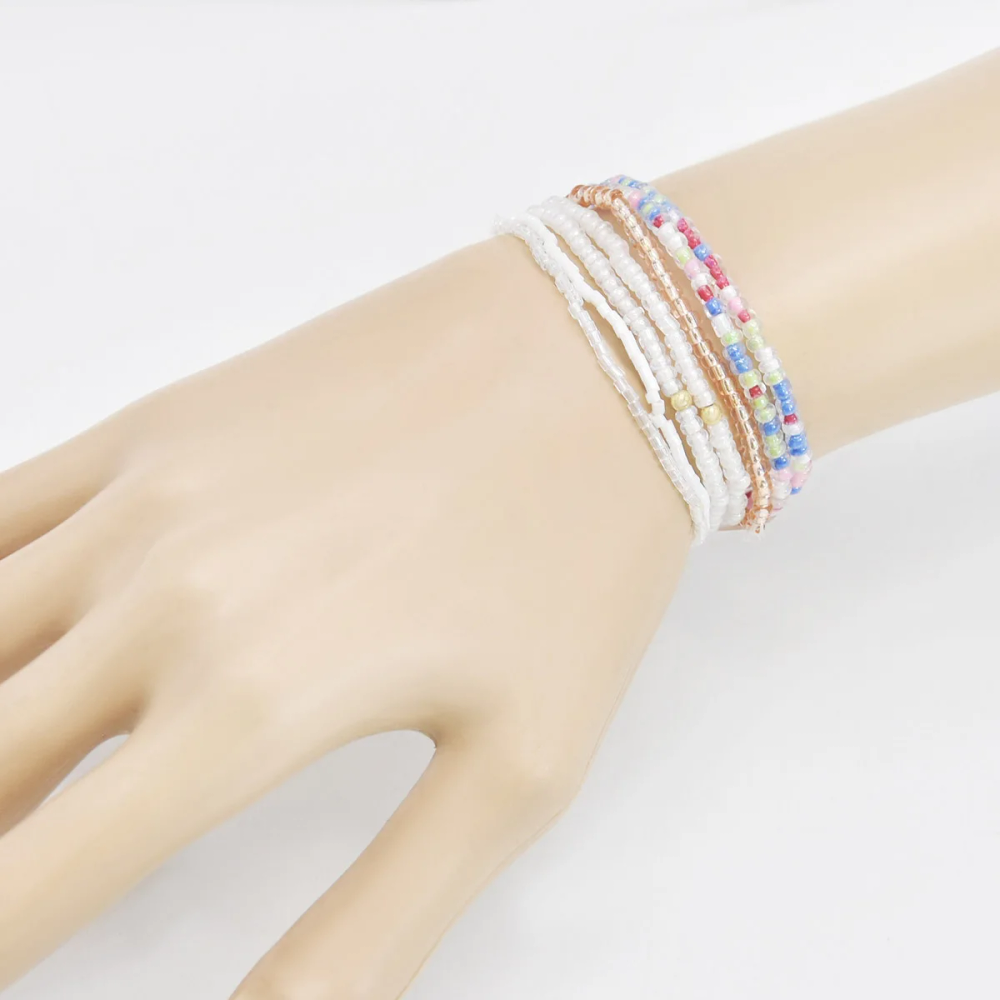 Bohemian Style Beaded Bracelet Dance Travel Photography Seven-Piece Set Y2K Millennium Fashion Jewelry Accessories Bohemian Style Beaded Bracelet Dance Travel Photography Seven-Piece Set Y2K Millennium Fashion Jewelry Accessories