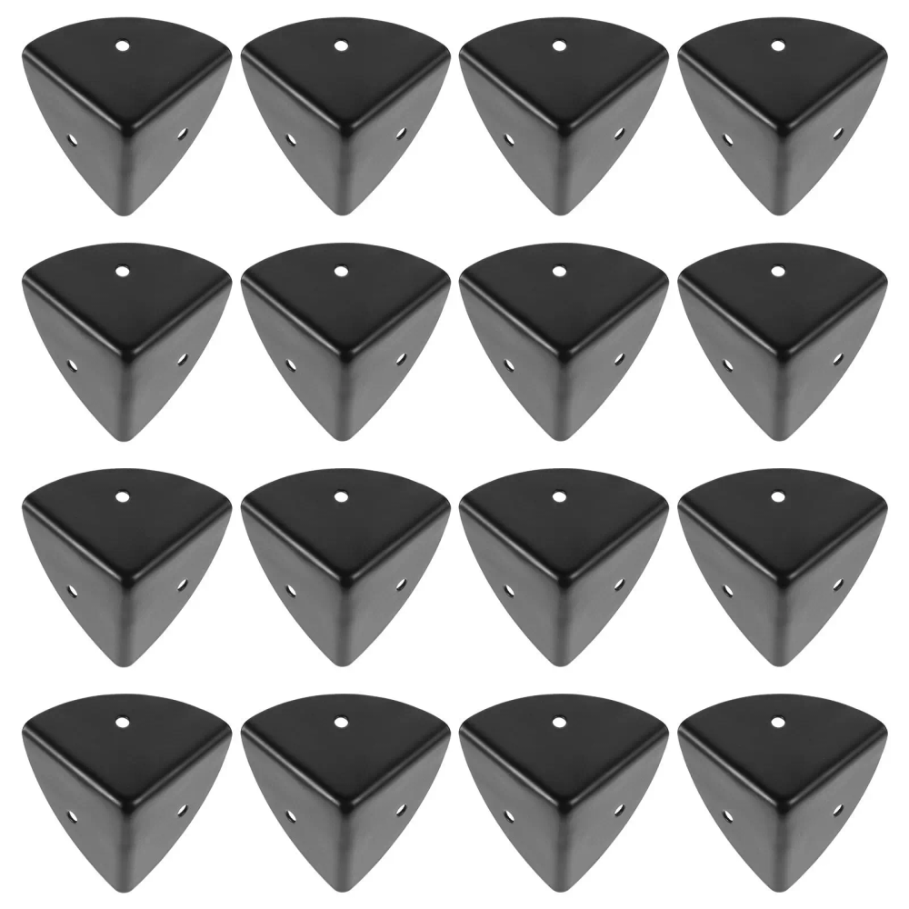16Pcs Heavy-Duty Metal Corner Protectors for Toolboxes Boxes Makeup Cases Cabinets Edge Protection Packaging Transport Safety 16Pcs Heavy-Duty Metal Corner Protectors for Toolboxes Boxes Makeup Cases Cabinets Edge Protection Packaging Transport Safety