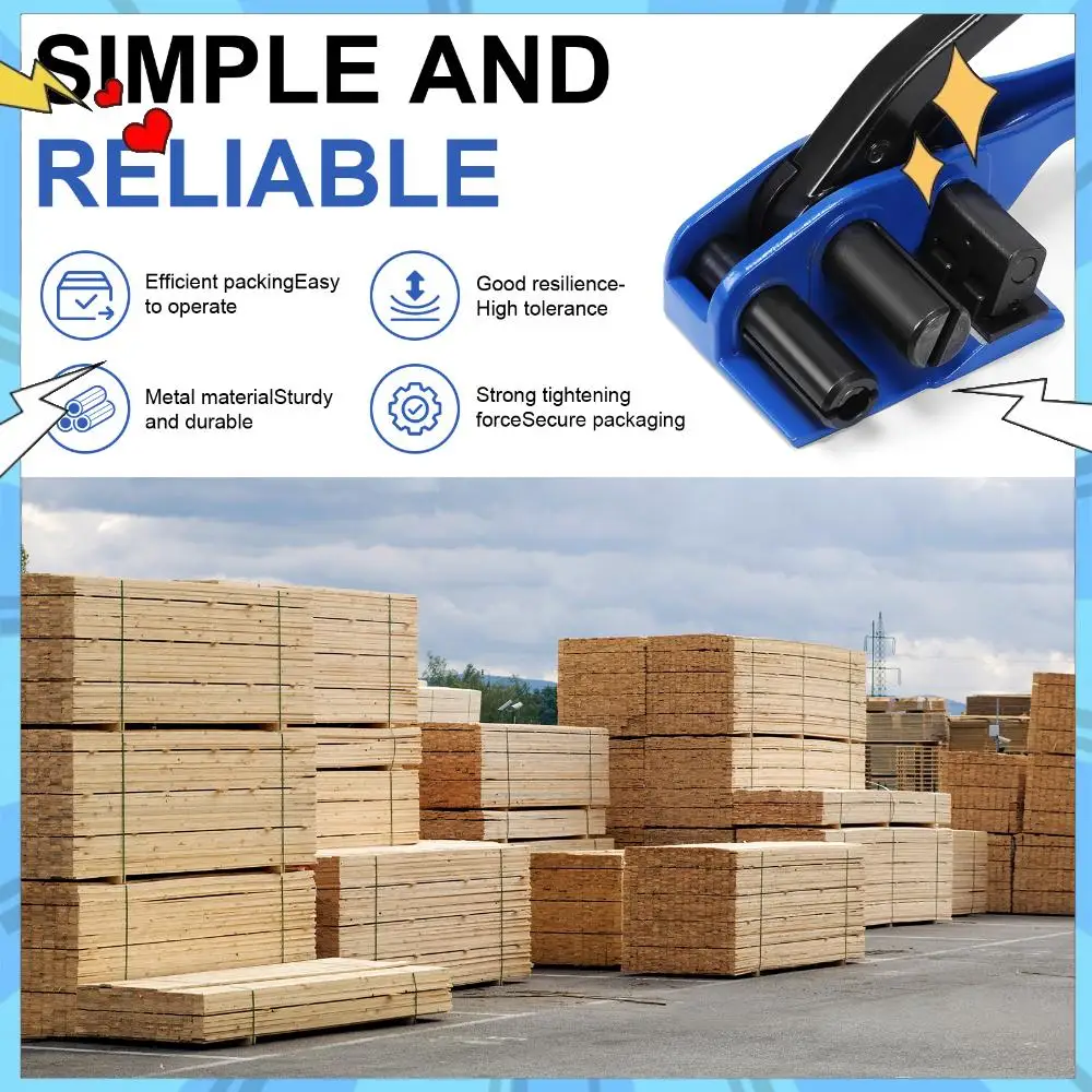 Nylon Strap Pallet Heavy Duty Tensioner with Built-in Cutter Hand Strapping Sealing Packing Tool for Securing Packing Nylon Strap Pallet Heavy Duty Tensioner with Built-in Cutter Hand Strapping Sealing Packing Tool for Securing Packing