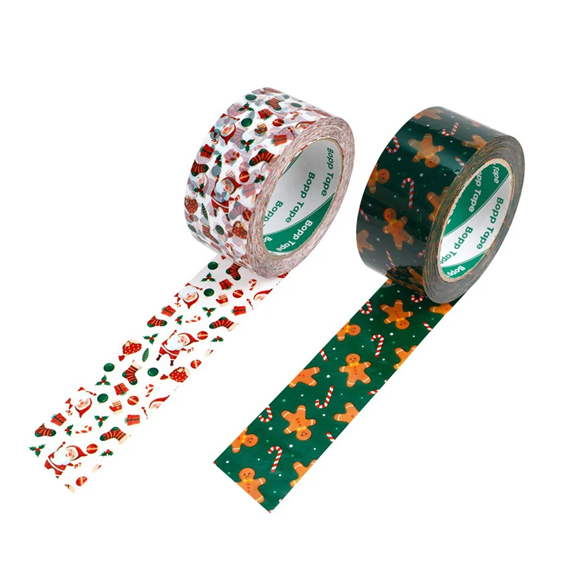 Shipping Box Tape Christmas Gift Packaging Tape Gingerbread Print Adhesive Tapes Logistics Supplies 4.9cm x 100Yard Shipping Box Tape Christmas Gift Packaging Tape Gingerbread Print Adhesive Tapes Logistics Supplies 4.9cm x 100Yard