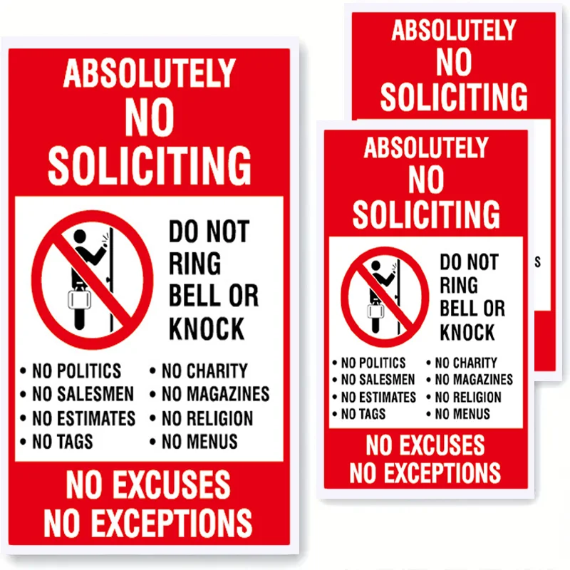 5-Piece Pack 3.1*4.7inch Do Not Knock on the Door Do Not Ring the Doorbell Warning Stickers, to Avoid Disturbance and Unwanted Knocks, Suitable for Doors, Windows, and Vehicles, Waterproof, Tear-Resistant, Easy to Remove Warning Label Stickers 5-Piece Pack 3.1*4.7inch Do Not Knock on the Door Do Not Ring the Doorbell Warning Stickers, to Avoid Disturbance and Unwanted Knocks, Suitable for Doors, Windows, and Vehicles, Waterproof, Tear-Resistant, Easy to Remove Warning Label Stickers