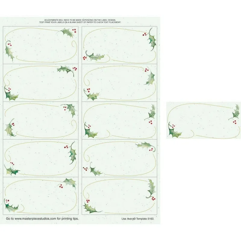 Great Paper Holly Bunch 2" x 4" Shipping Label, 50-Pack Great Paper Holly Bunch 2" x 4" Shipping Label, 50-Pack
