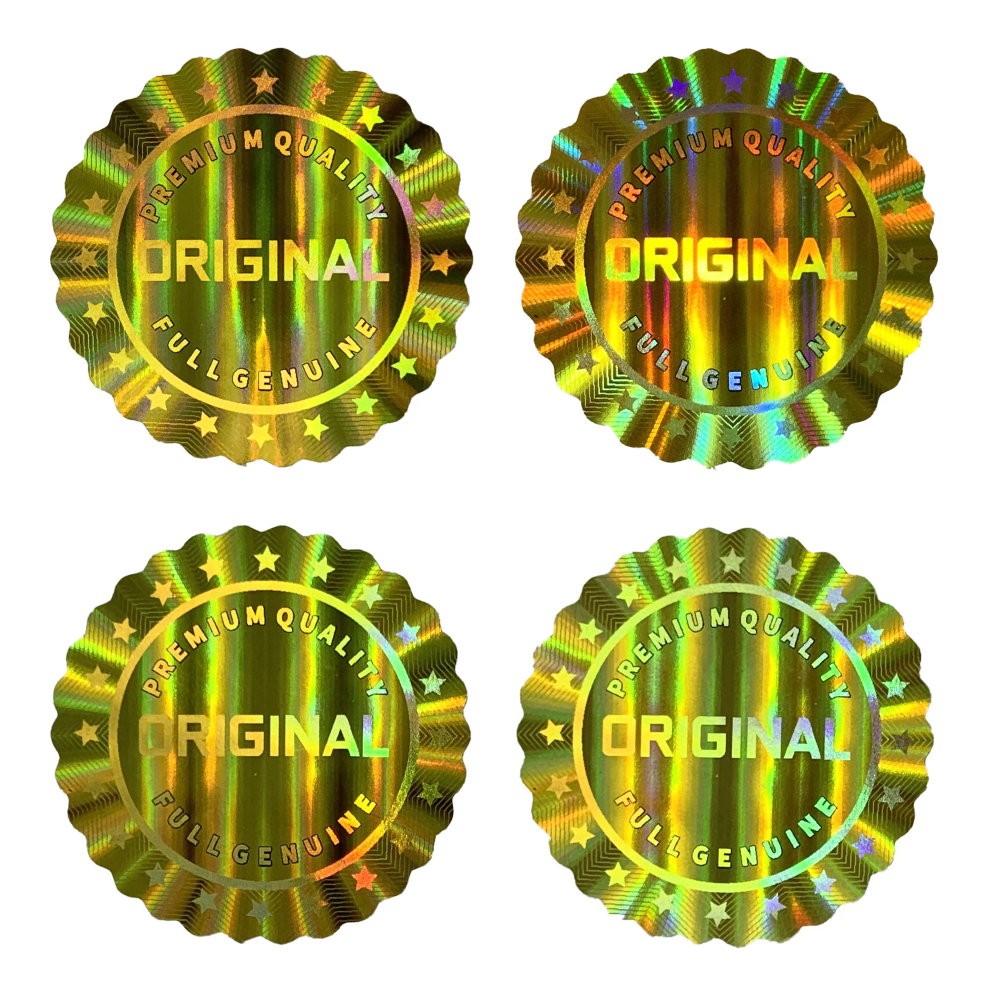 216pcs/432pcs Flower Shape Golden Hologram Laser Stickers, Disposable Waterproof Tamper Proof Security Original Labels Stickers 216pcs/432pcs Flower Shape Golden Hologram Laser Stickers, Disposable Waterproof Tamper Proof Security Original Labels Stickers