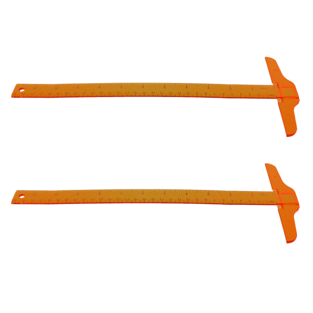 2Pcs Plastic T Shape Rulers Transparent Academic Measuring Straight Rulers Double Side Scale for Student Drafting 2Pcs Plastic T Shape Rulers Transparent Academic Measuring Straight Rulers Double Side Scale for Student Drafting