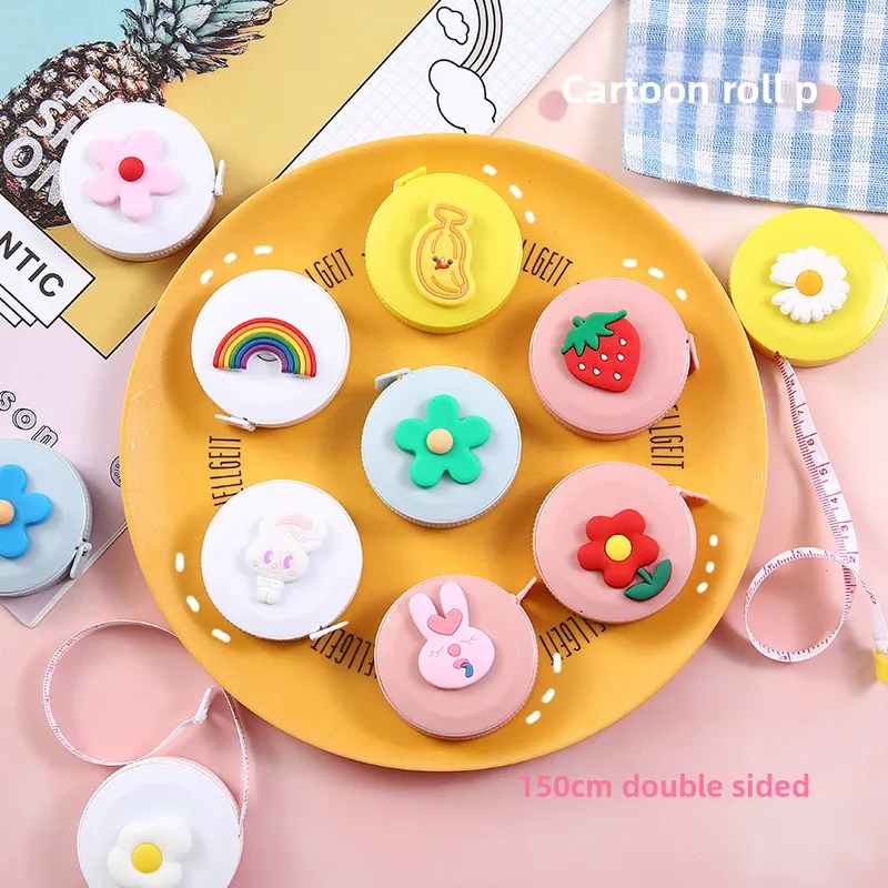 Cute Cartoon Mini Tape Measure Portable Dual Sided Retractable Soft Ruler For School Projects Home Sewing Body Measurement Cute Cartoon Mini Tape Measure Portable Dual Sided Retractable Soft Ruler For School Projects Home Sewing Body Measurement