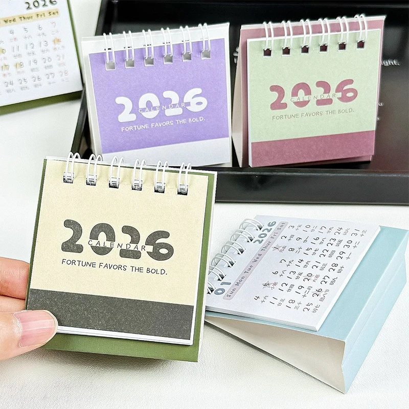 【Nice】2026 Mini Simple Calendar Small Desk Calendar Creative Coil Calendar Planner Desktop Decoration Office Stationery 【Nice】2026 Mini Simple Calendar Small Desk Calendar Creative Coil Calendar Planner Desktop Decoration Office Stationery