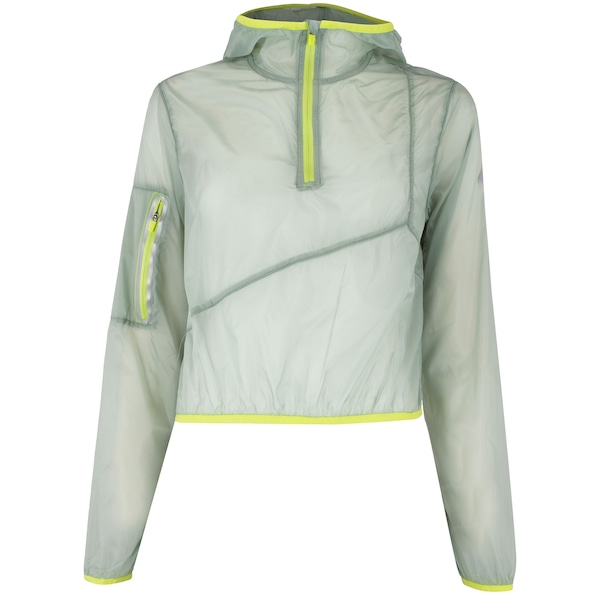 Blusão Feminino ASICS com Capuz Leve Assimétrica Blusão Feminino ASICS com Capuz Leve Assimétrica