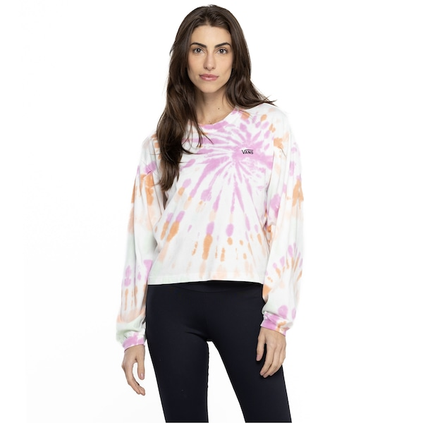 Camiseta Manga Longa Feminina Vans Gecko Resort Wash LS Camiseta Manga Longa Feminina Vans Gecko Resort Wash LS