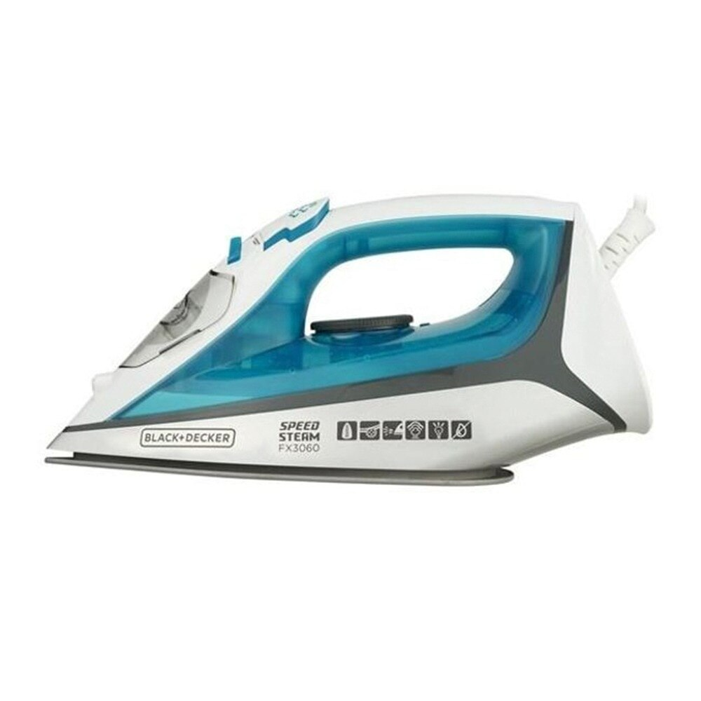 Ferro de Passar a Vapor 300 ml FX3060 Black + Decker Azul, 110 Volts Ferro de Passar a Vapor 300 ml FX3060 Black + Decker Azul, 110 Volts