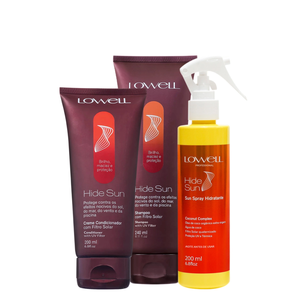 Kit Lowell Hide Sun Duo Spray Hidratante (3 Produtos) Kit Lowell Hide Sun Duo Spray Hidratante (3 Produtos)