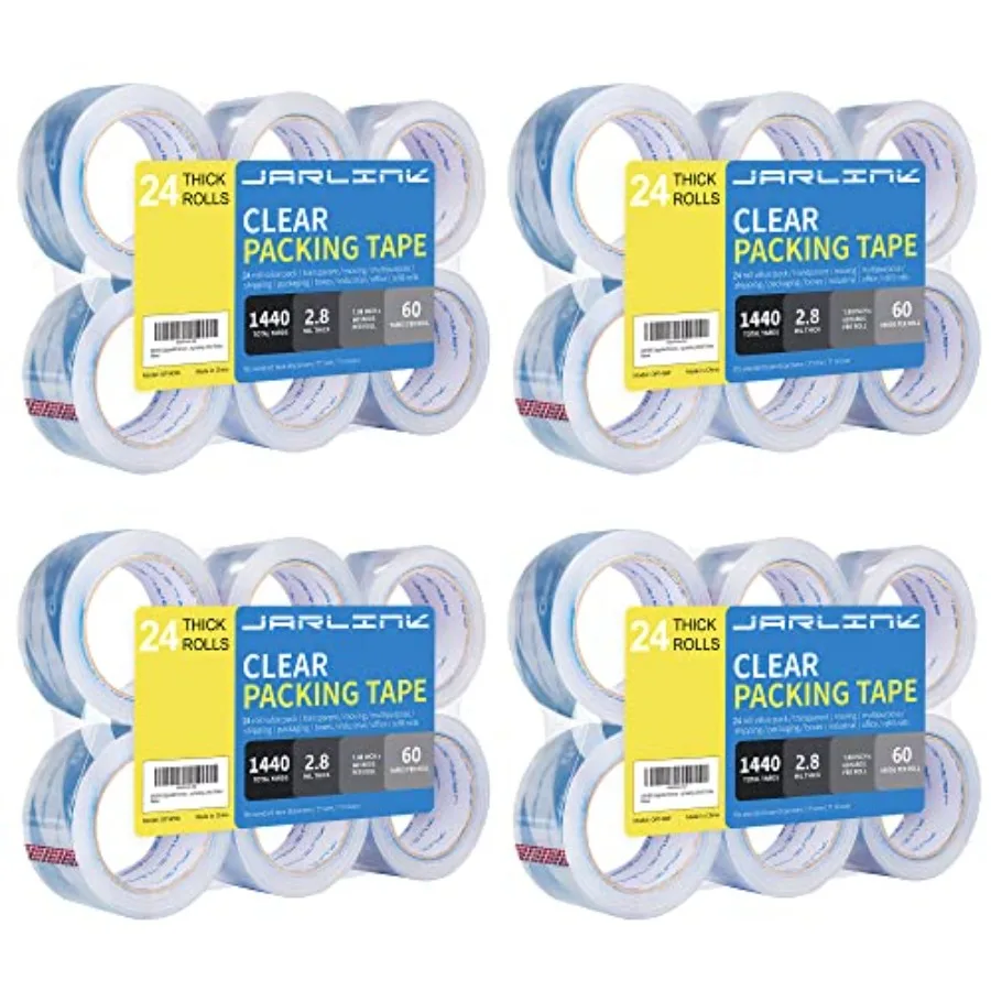Clearer Packing Tape Rolls Heavy Duty Packaging Tape for Shipping Packaging Moving Sealing 2.8mil Thicker 1.88 Inch Wide 60 Yar Clearer Packing Tape Rolls Heavy Duty Packaging Tape for Shipping Packaging Moving Sealing 2.8mil Thicker 1.88 Inch Wide 60 Yar