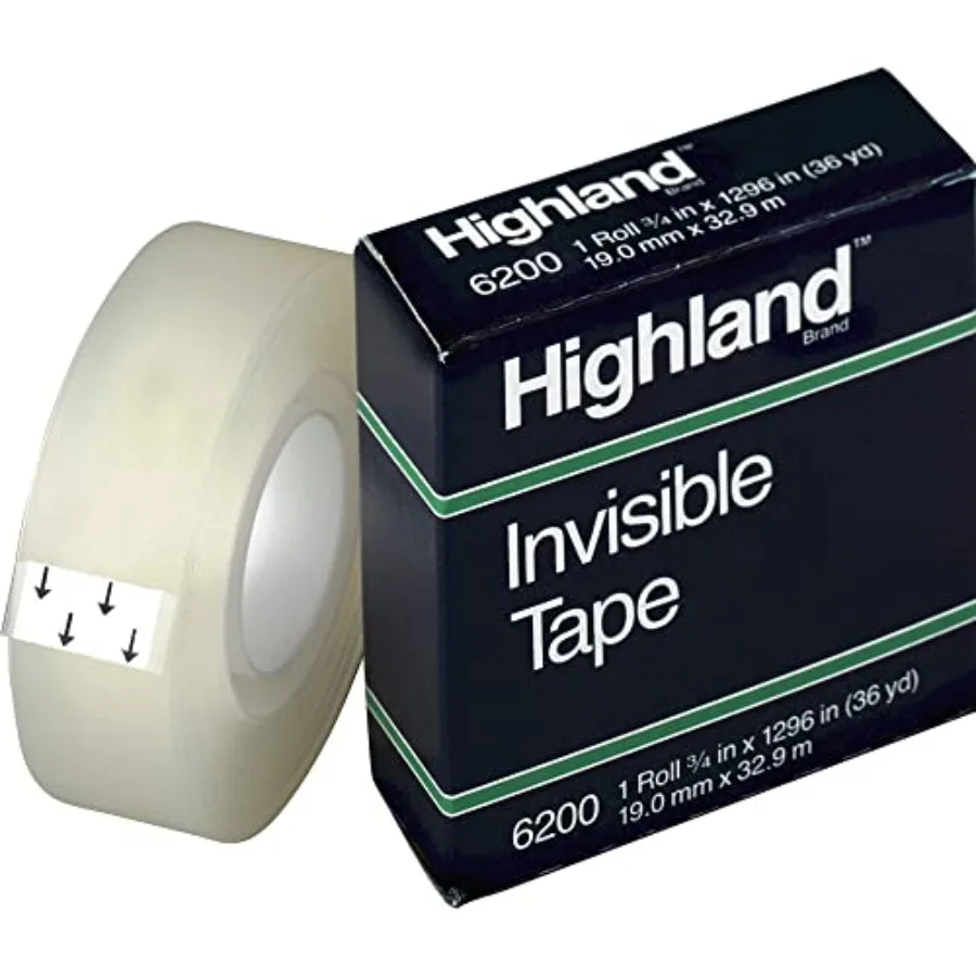3/4 W Matte-Finish Invisible Tape for home office use, polypropylene material, white color, ultra-thin and residue-free 3/4 W Matte-Finish Invisible Tape for home office use, polypropylene material, white color, ultra-thin and residue-free