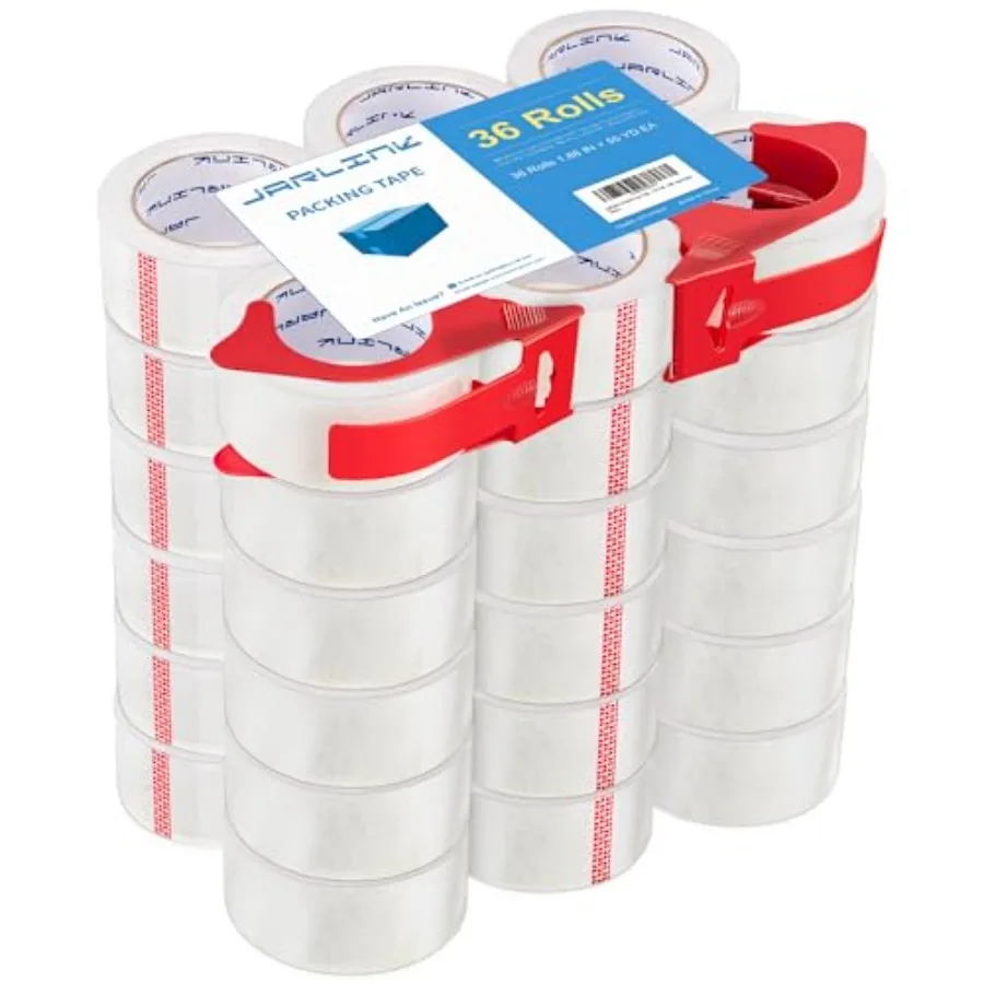 3 Rolls Clear Packing Tape with 2 Dispensers Heavy Duty Packaging Tape Refills for Shipping Packaging Mailing 2.7mil Thick 1.88 3 Rolls Clear Packing Tape with 2 Dispensers Heavy Duty Packaging Tape Refills for Shipping Packaging Mailing 2.7mil Thick 1.88