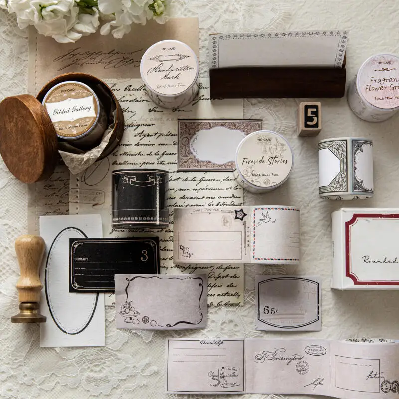 Card Lover 41mm*1.9m 1 Roll [Blank Notes Series] Tape Fireside Story Whisper Letter Vintage Style Journal Decoration Material
