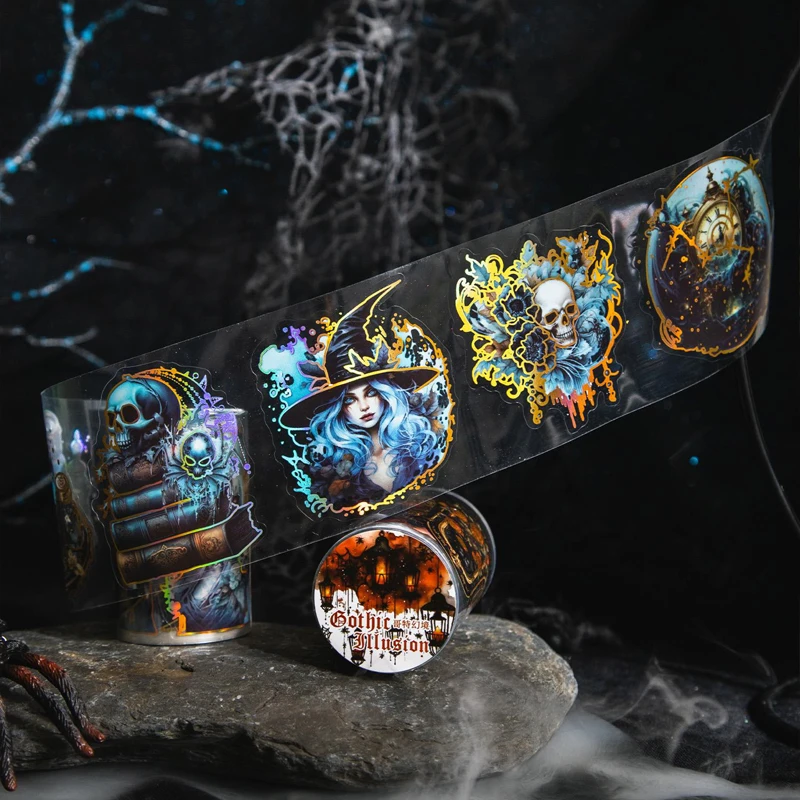 Mr. Paper, 200cm/roll, Gothic Style Landscape Hot Stamping Tape, Decorative Collage Scrapbook, Photo Frame, Phone Case, Notebook Mr. Paper, 200cm/roll, Gothic Style Landscape Hot Stamping Tape, Decorative Collage Scrapbook, Photo Frame, Phone Case, Notebook