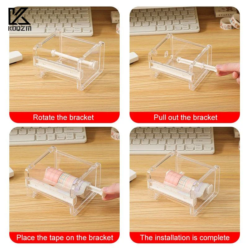 Creative Tape Cutter Set Tape Tool Transparent Tape Holder Tape Dispenser School Supplies Office Stationery For Student Creative Tape Cutter Set Tape Tool Transparent Tape Holder Tape Dispenser School Supplies Office Stationery For Student