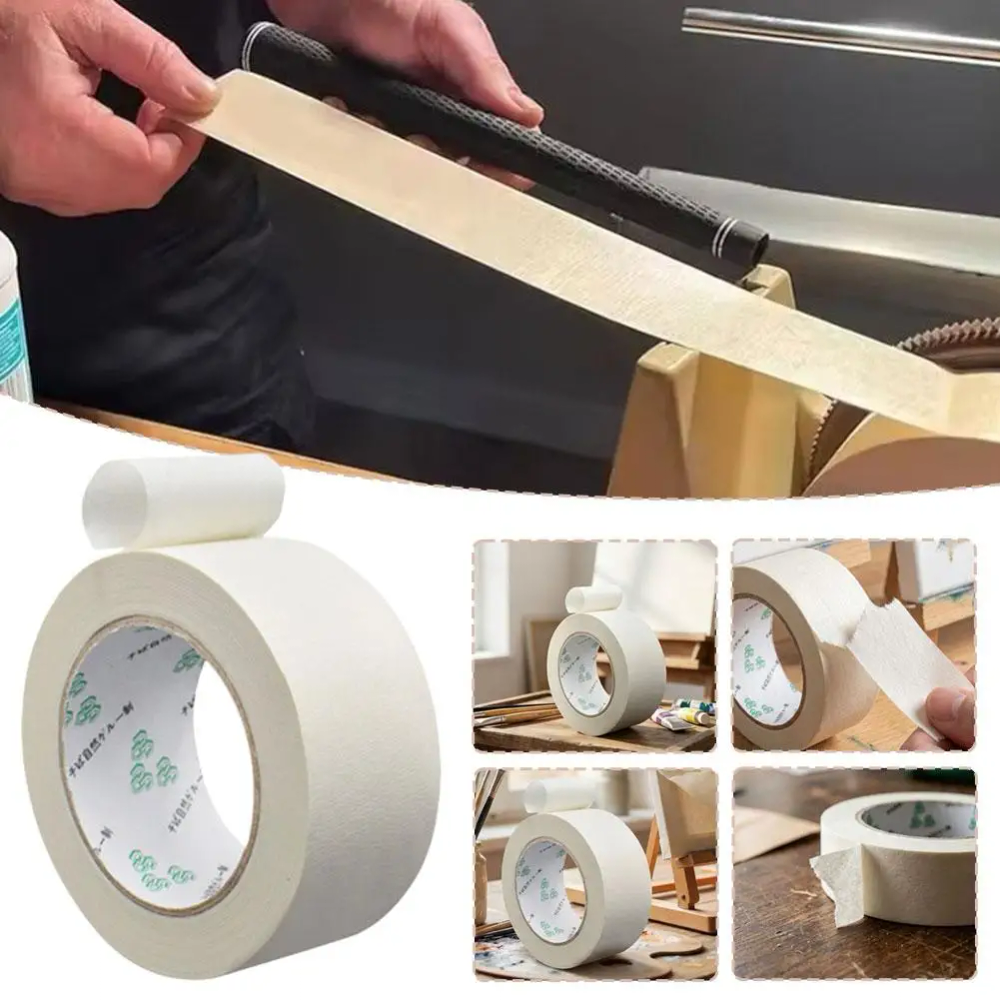 Paper Masking Tape 50mm*50M Single Sided High Viscosity Adhesive Packaging Tape for Spray Painting Decoration Drawing 1/3/10PCS Paper Masking Tape 50mm*50M Single Sided High Viscosity Adhesive Packaging Tape for Spray Painting Decoration Drawing 1/3/10PCS
