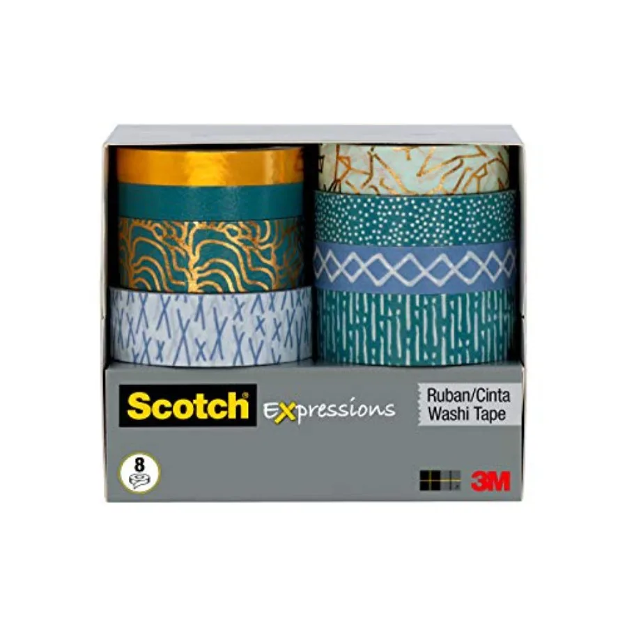 Expressions Washi Tape, 8 Rolls/Pack C1017-8-P6 Expressions Washi Tape, 8 Rolls/Pack C1017-8-P6