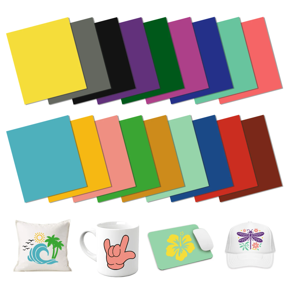 Solid Color Sublimation Ink Transfer Sheets 18 Sheets 12'' x 10''Pink/Yellow/Green Sublimation Paper Transfer Sheets for Mugs Solid Color Sublimation Ink Transfer Sheets 18 Sheets 12'' x 10''Pink/Yellow/Green Sublimation Paper Transfer Sheets for Mugs