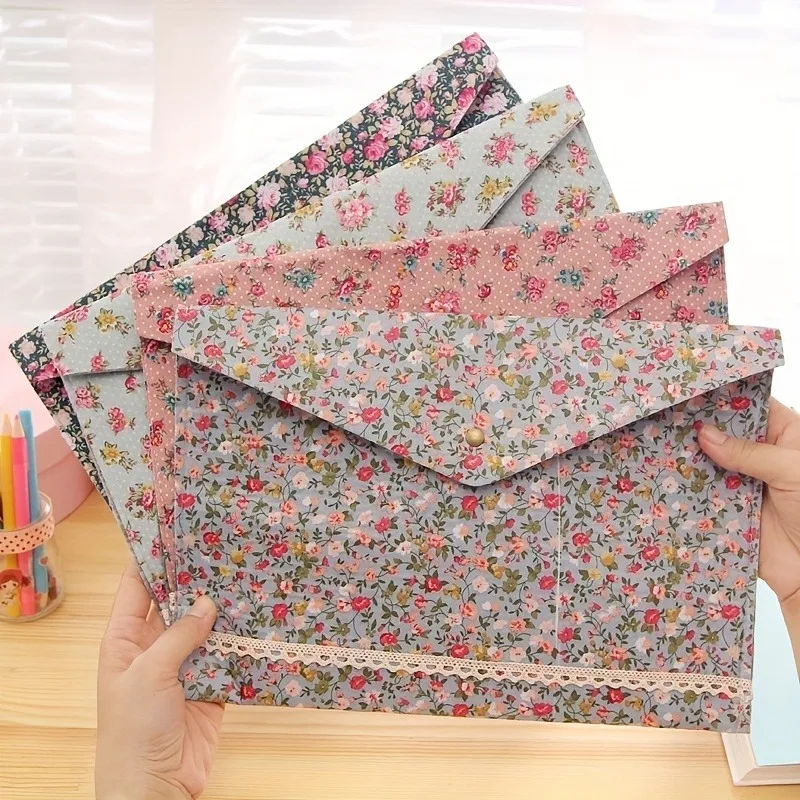1PC A4 File Folder Elegant Little Flowers Fabric Paper Holder Floral Large Capacity Document Bag Filing Briefcase Organizer Bag 1PC A4 File Folder Elegant Little Flowers Fabric Paper Holder Floral Large Capacity Document Bag Filing Briefcase Organizer Bag