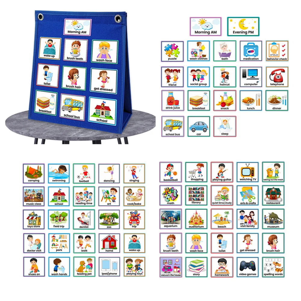 New Arrival Double-sided Self-standing Foladble Desktop Pocket Chart for Classroom Home Teaching Kids Children Educational Tools New Arrival Double-sided Self-standing Foladble Desktop Pocket Chart for Classroom Home Teaching Kids Children Educational Tools