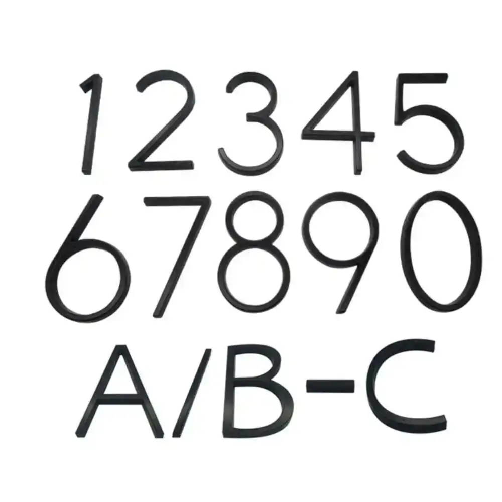127mm Floating House Number Letters Big Modern Door Alphabet Home Outdoor 5 In.black Numbers Address Plaque Dash Slash Sign #0-9 127mm Floating House Number Letters Big Modern Door Alphabet Home Outdoor 5 In.black Numbers Address Plaque Dash Slash Sign #0-9