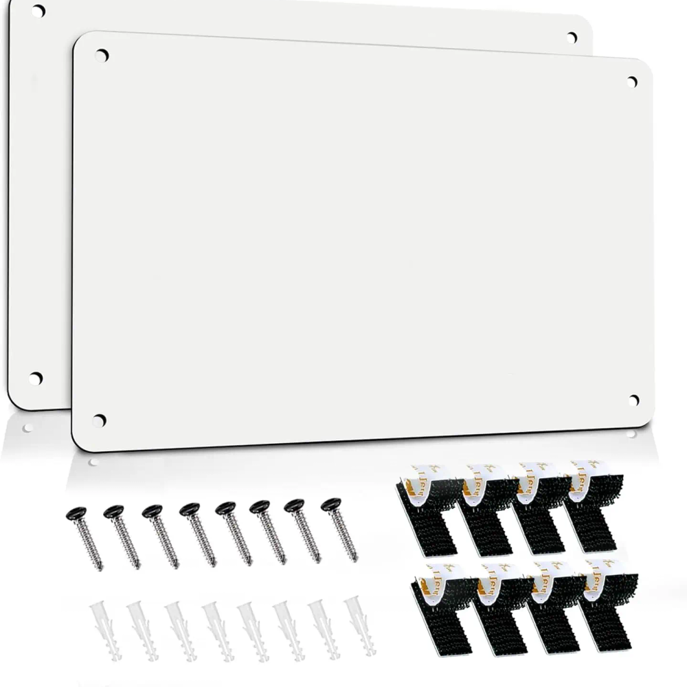 2Pack Magnetic Board 17.5" x 11.4" for Wall, Fridge, Cabinet - Display Notes, Photos, Letters 2Pack Magnetic Board 17.5" x 11.4" for Wall, Fridge, Cabinet - Display Notes, Photos, Letters
