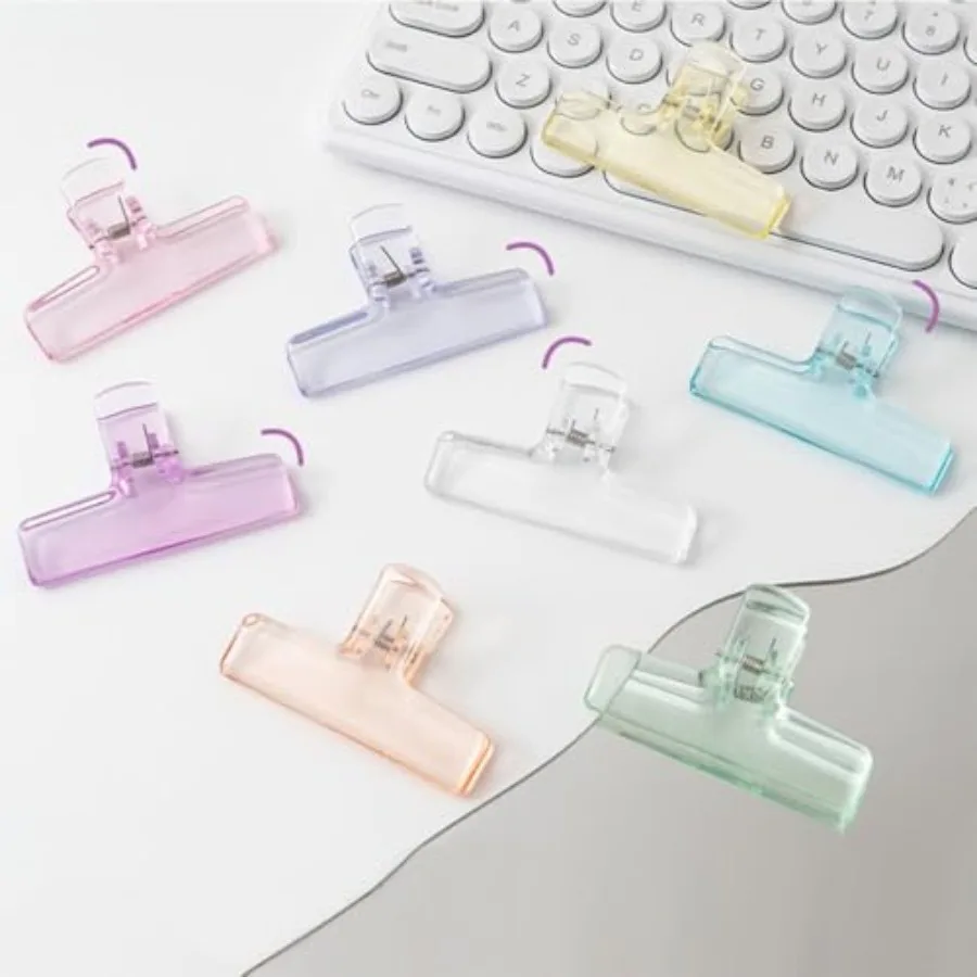 16 Pcs Clear Binder Clips, Plastic Bag Clip, Acrylic Paper Photo Food Clamps, Wide Mouth Seal Clamp, Transparent Air Tight Seal 16 Pcs Clear Binder Clips, Plastic Bag Clip, Acrylic Paper Photo Food Clamps, Wide Mouth Seal Clamp, Transparent Air Tight Seal