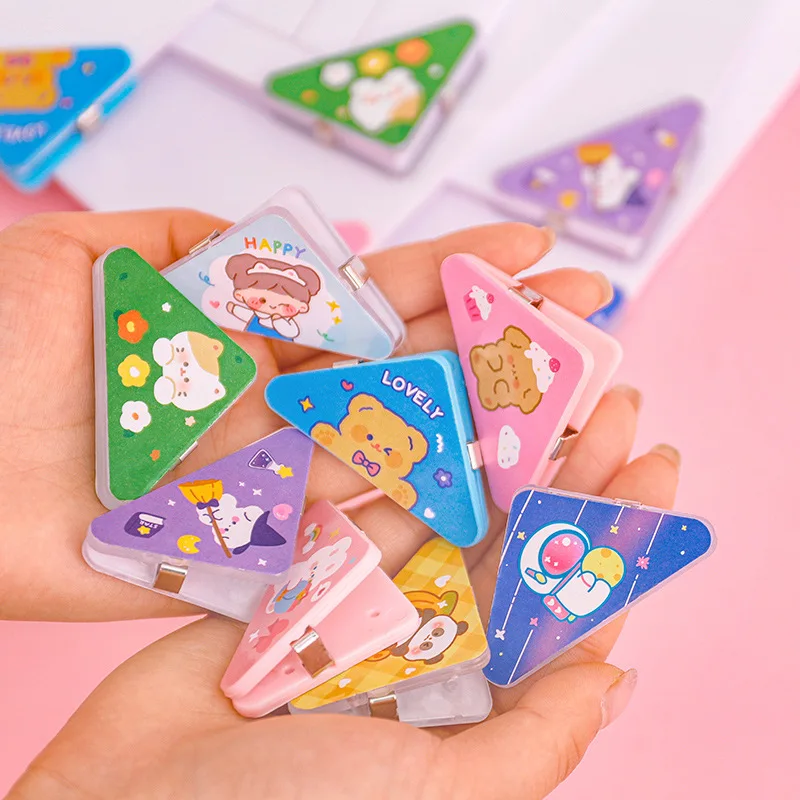 Office School Supplies Multifunctional Cartoon Color Corner Clip Student Cute Pp Note Test Paper Information Storage Triangle Office School Supplies Multifunctional Cartoon Color Corner Clip Student Cute Pp Note Test Paper Information Storage Triangle