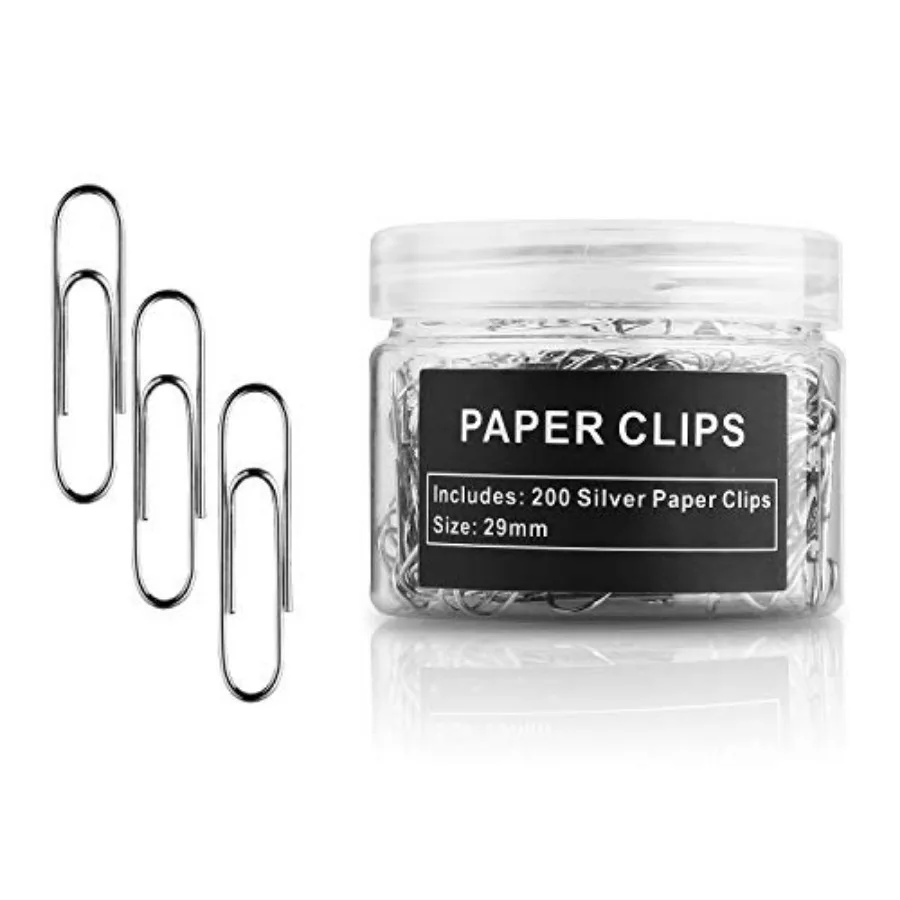 Paper Clips, 200 Pack, Paperclips, Paper Clip, Suitable for Office, School, and Daily use, Also Used for Daily DIY, Clip Silver Paper Clips, 200 Pack, Paperclips, Paper Clip, Suitable for Office, School, and Daily use, Also Used for Daily DIY, Clip Silver