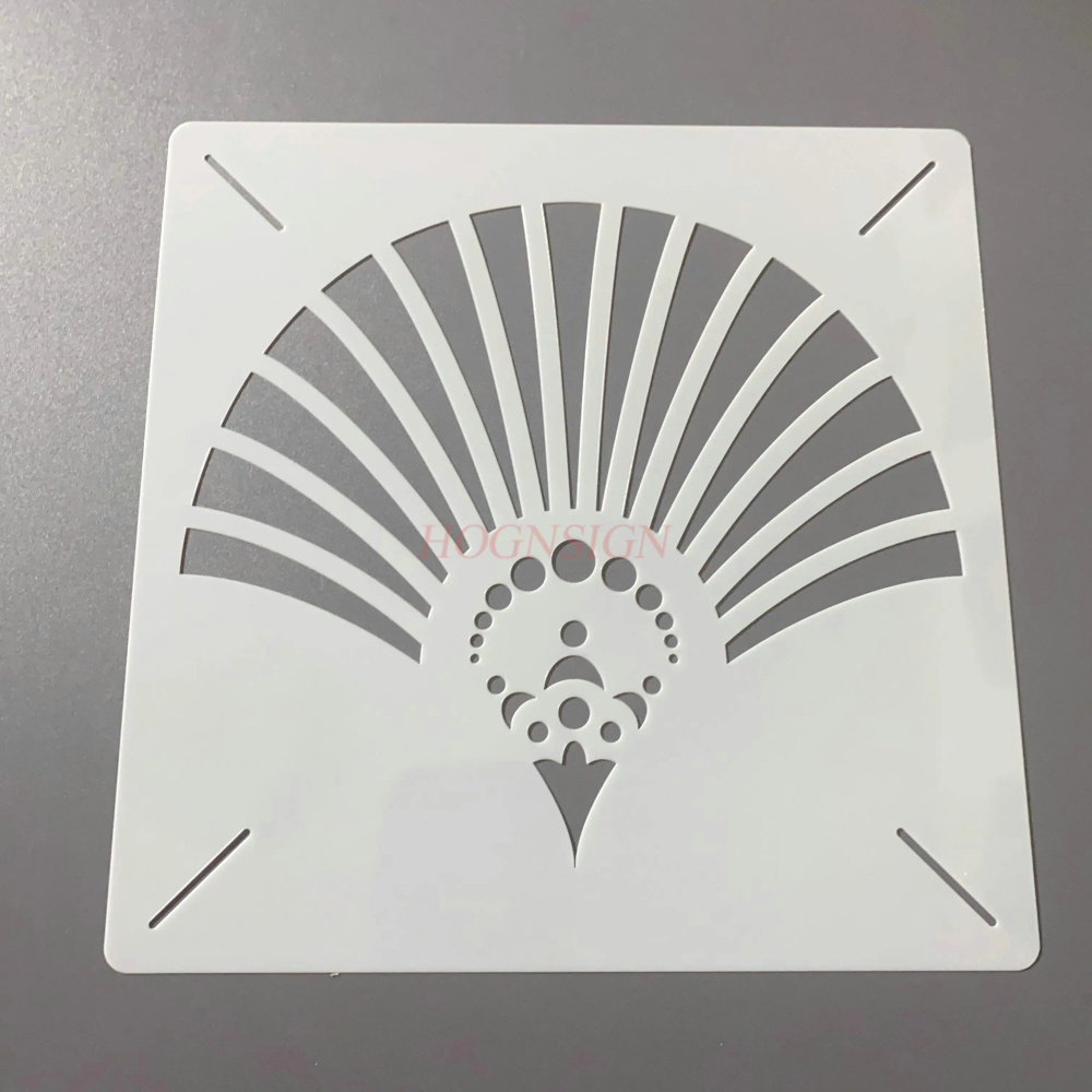 1pcs 20cm square hollow painting template white washable 1pcs 20cm square hollow painting template white washable