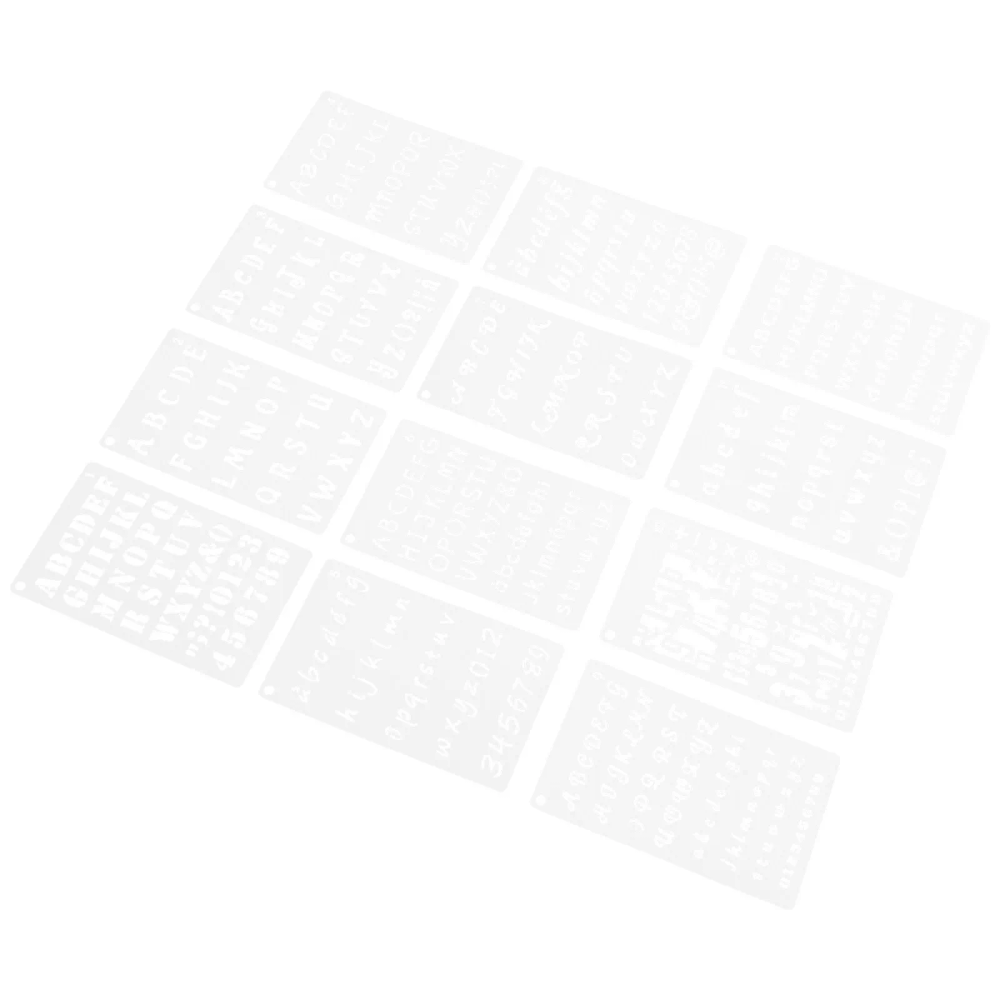 12Pcs Alphabet Stencil Set Precision Hollow Design Pet Reusable Letter Number Templates for Painting on Wood Fabric Walls Doors 12Pcs Alphabet Stencil Set Precision Hollow Design Pet Reusable Letter Number Templates for Painting on Wood Fabric Walls Doors