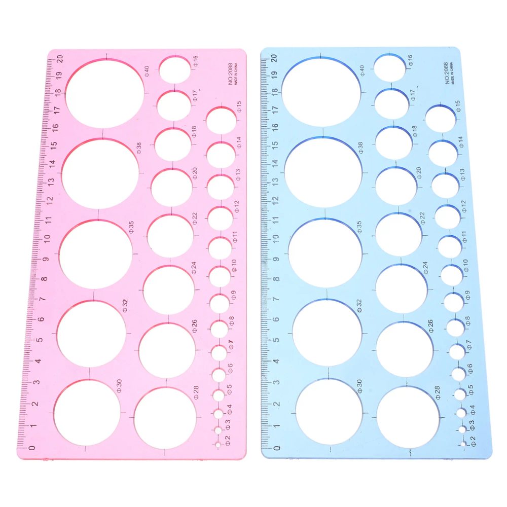 2Pcs Plastic Geometric Circle Stencil Template Ruler Drawing Tools for Office School Drafting Art Projects Small Ruler 2Pcs Plastic Geometric Circle Stencil Template Ruler Drawing Tools for Office School Drafting Art Projects Small Ruler