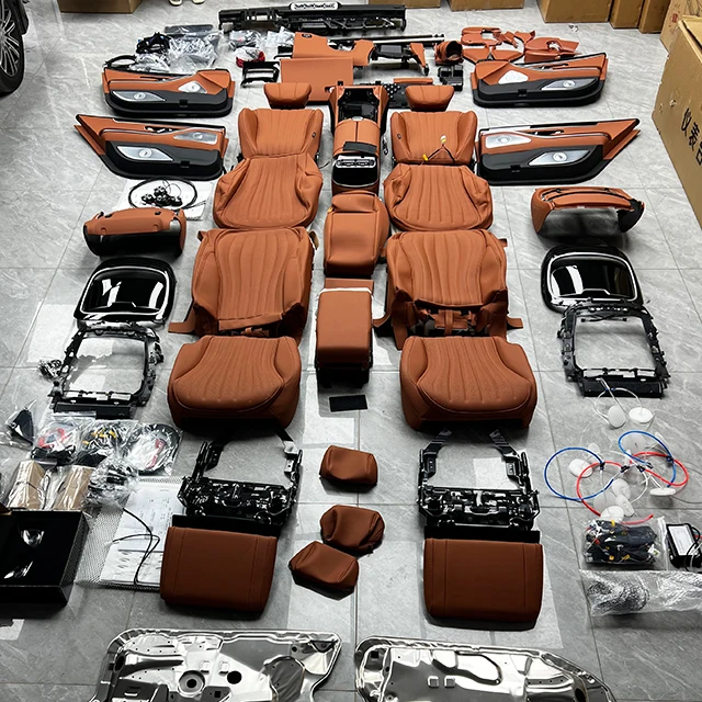 New Design W221 Upgrade to W223 Interior Kit Modification Interior Modification of Center Console Seat Leather Cover New Design W221 Upgrade to W223 Interior Kit Modification Interior Modification of Center Console Seat Leather Cover