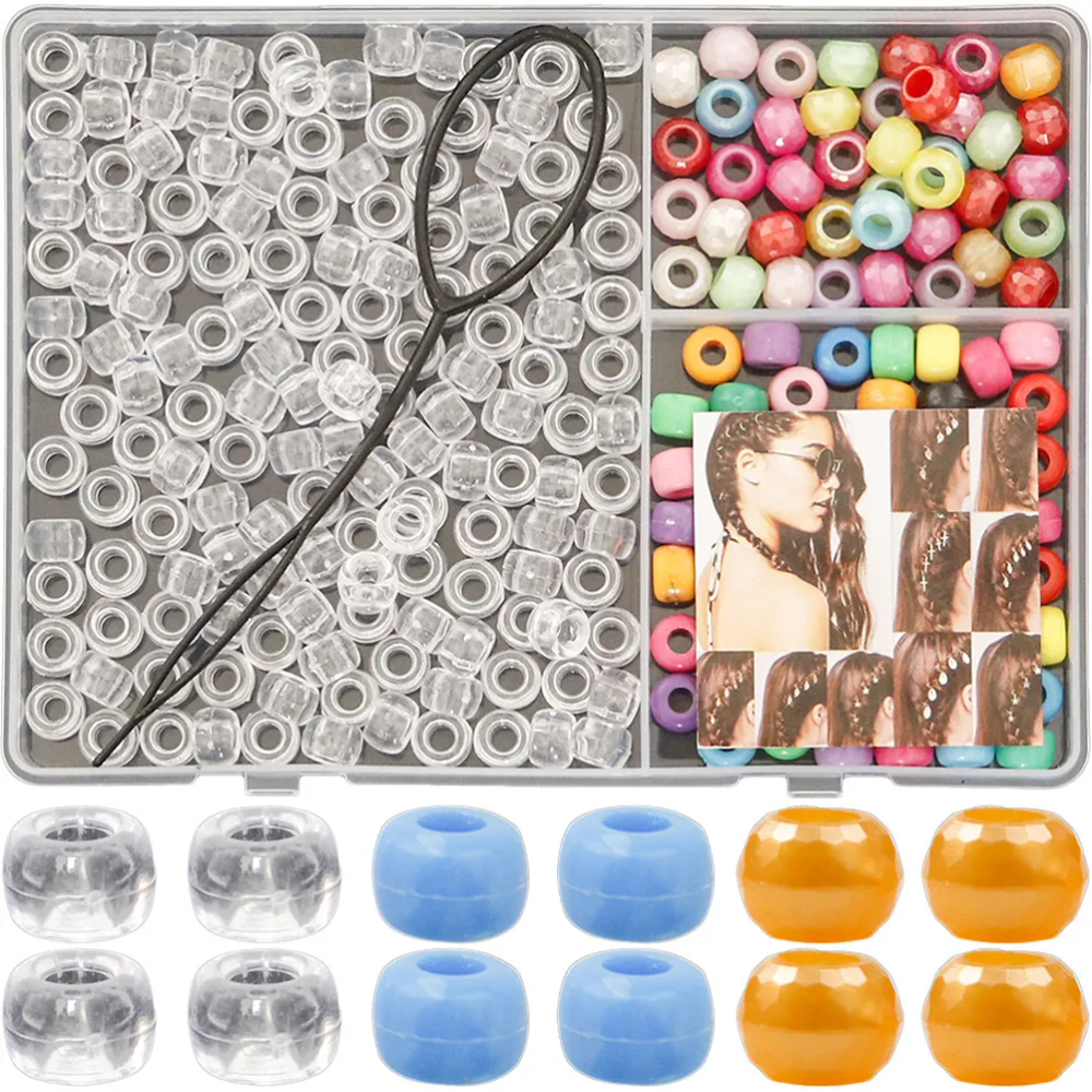1Set Braiding Hair Accessories Kit Reusable I Tip Beads for Hair Extensions Dreadlock Jewelry Colorful Clear Beads 1Set Braiding Hair Accessories Kit Reusable I Tip Beads for Hair Extensions Dreadlock Jewelry Colorful Clear Beads