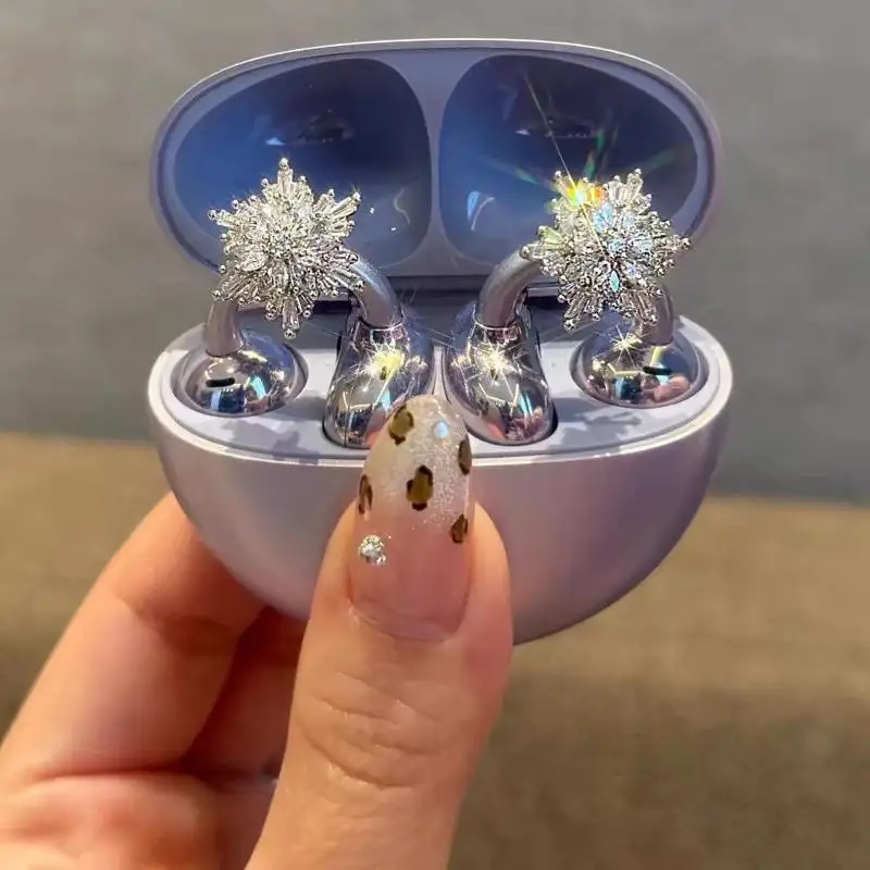 1Pair Butterfly Rhinestone Decor For Clip On Earbuds Open Ear Accessories Removeable DIY Earphone Decoration 1Pair Butterfly Rhinestone Decor For Clip On Earbuds Open Ear Accessories Removeable DIY Earphone Decoration