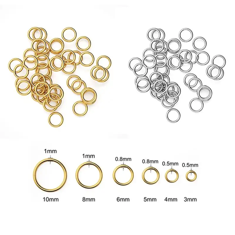 50-100Pcs Stainless Steel Open Jump Rings For Jewelry Making Split Rings Single Loop Accessories DIY Jewelry Findings Supplies 50-100Pcs Stainless Steel Open Jump Rings For Jewelry Making Split Rings Single Loop Accessories DIY Jewelry Findings Supplies