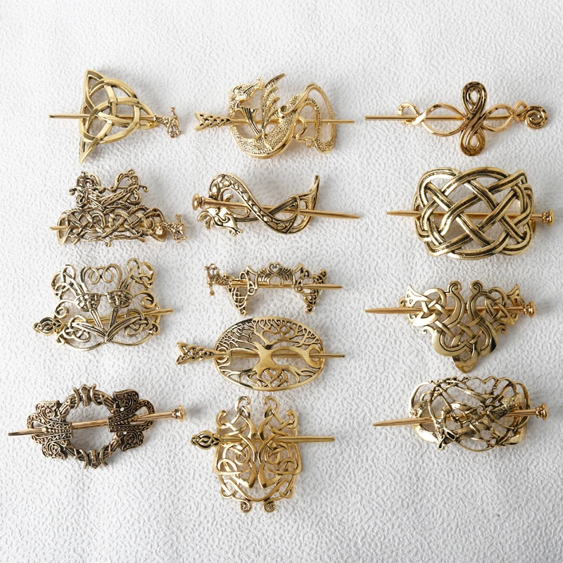Viking Hairpin Celtics Knots Crown Vintage Metal Hair Stick Runes Dragons Slide Hair Clip Women Hair Jewelry Accessorie Viking Hairpin Celtics Knots Crown Vintage Metal Hair Stick Runes Dragons Slide Hair Clip Women Hair Jewelry Accessorie
