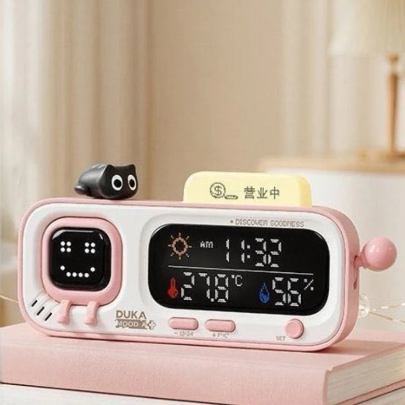 DUKA MOODA Smart Desktop Temperature Humidity Clock Electric Digital Home Mini Office Temperature Humidity Meter Fun Reminder DUKA MOODA Smart Desktop Temperature Humidity Clock Electric Digital Home Mini Office Temperature Humidity Meter Fun Reminder