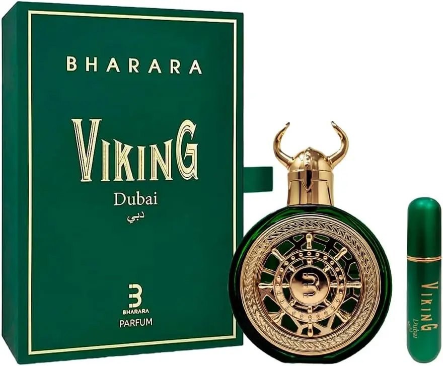Bharara Viking Dubai Spicy Amber Mens Cologne Long-Lasting Warm Scent for Daily Wear & Seasonal Holiday Gifting, Single