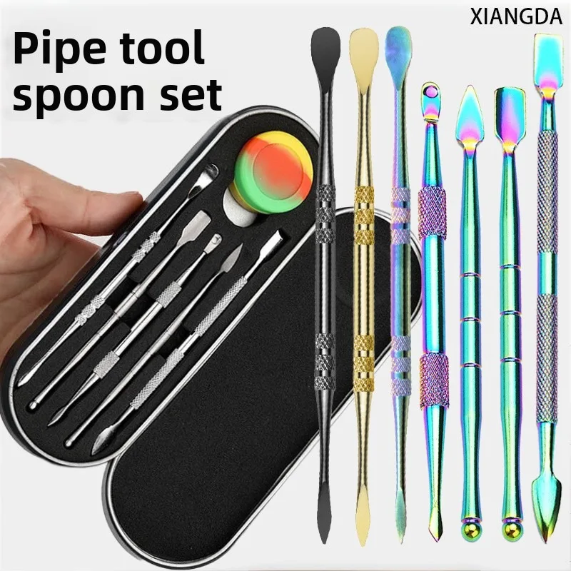 Nail art dead skin steel push Metal spoon Smoking Pipe oil cleaning Snuff spoon Candle Carving Pressing Rod Tool Men women Gift Nail art dead skin steel push Metal spoon Smoking Pipe oil cleaning Snuff spoon Candle Carving Pressing Rod Tool Men women Gift