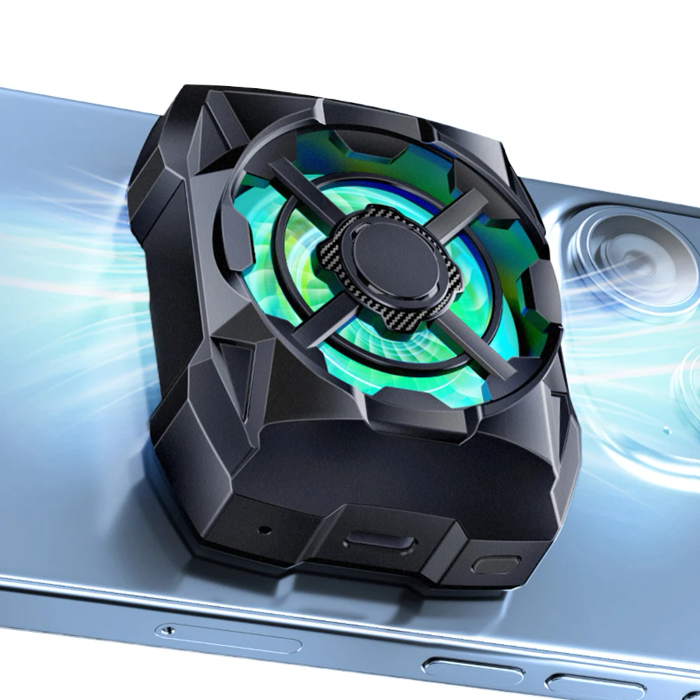 Phone Radiator 3 Speed Magnetic Phone Tablet Cooler Rechargeable Cooling Fan For iPhone 15 14 13 12 ,Come With Magnetic Pad