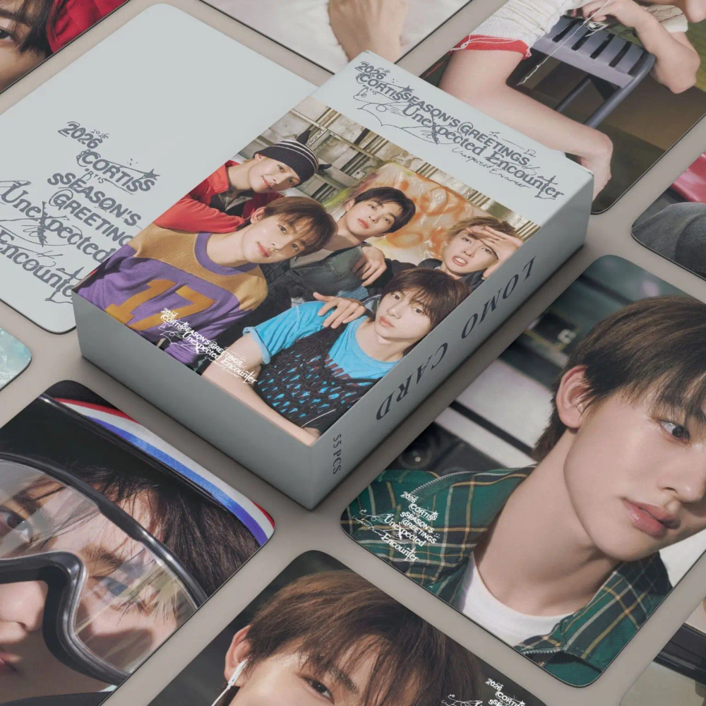 55 K-pop Male Group Holographic Mini Cards 2026 Season's Greetings Celebrity Photo Cards LOMO Cards Fan Collector Cards 55 K-pop Male Group Holographic Mini Cards 2026 Season's Greetings Celebrity Photo Cards LOMO Cards Fan Collector Cards