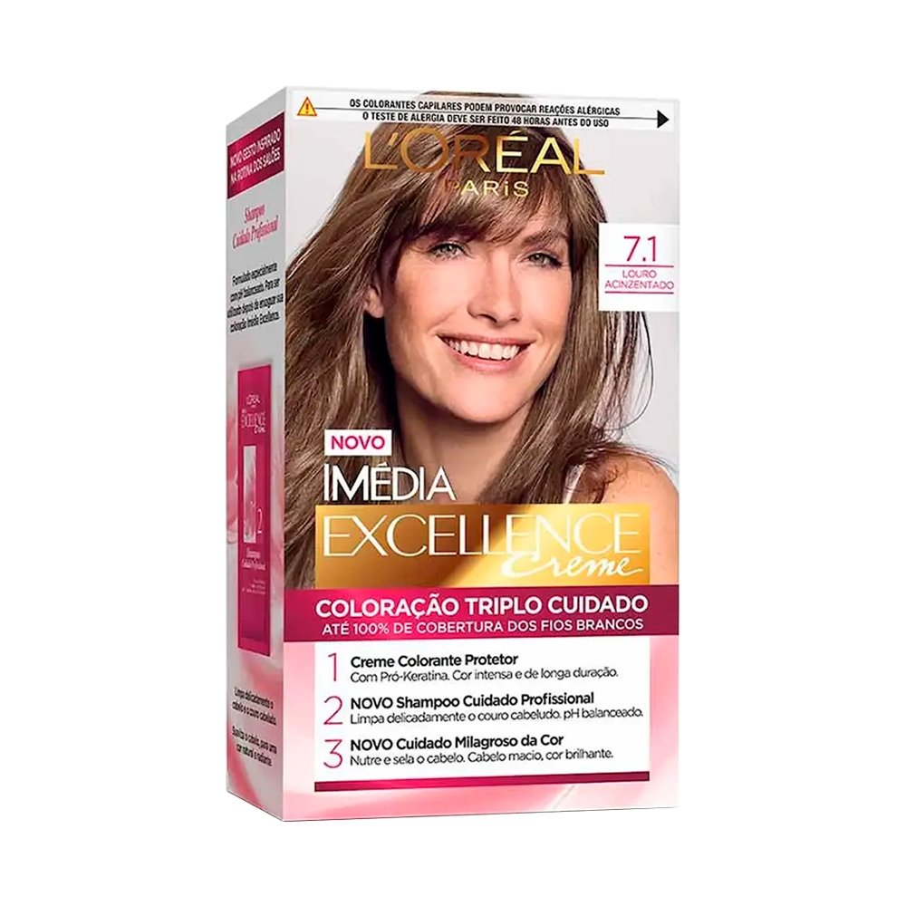 Tintura Imédia Excellence 7.1 Louro Acinzentado 47g