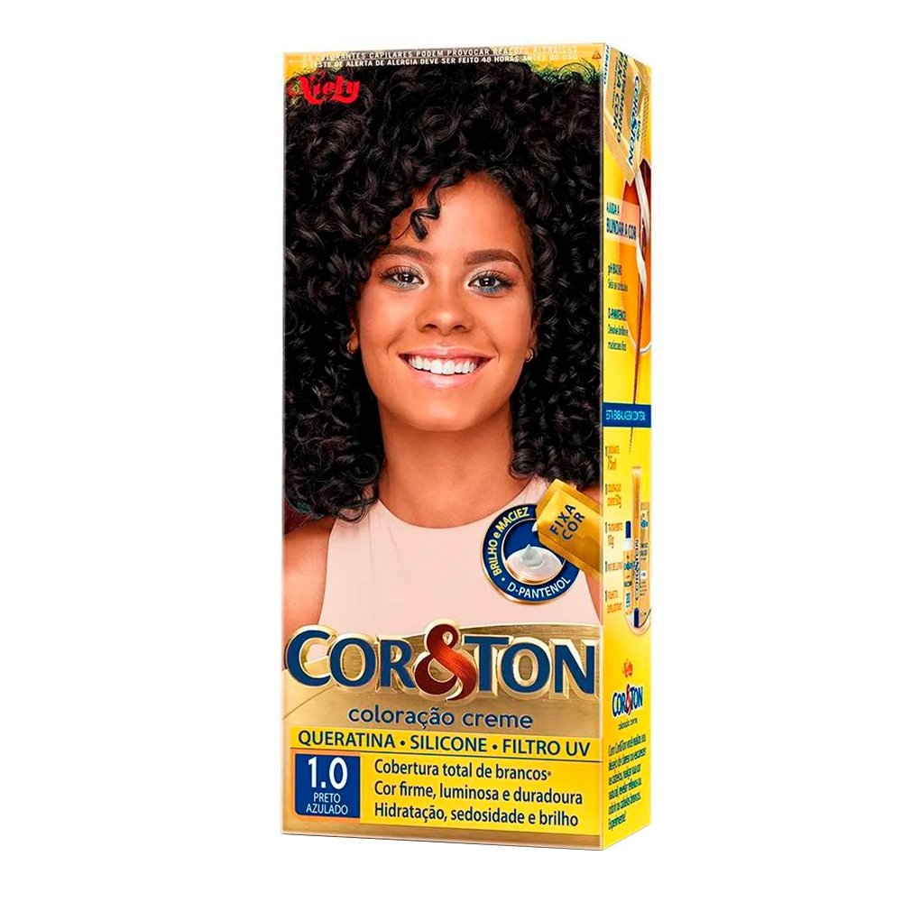 Tintura Cor&Ton 1.0 Preto Azulado 50g Tintura Cor&Ton 1.0 Preto Azulado 50g