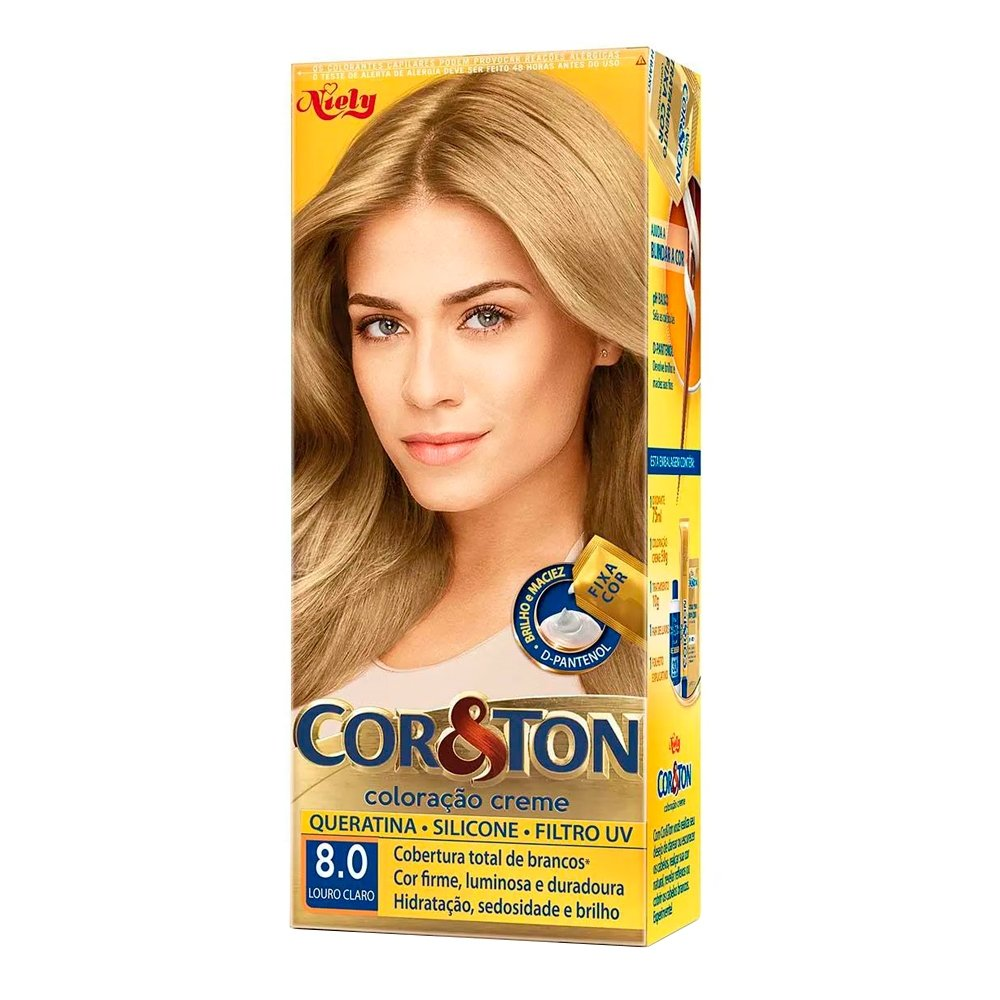 Tintura Cor&Ton 8.0 Louro Claro 50g Tintura Cor&Ton 8.0 Louro Claro 50g