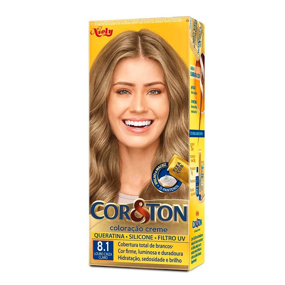 Tintura Cor&Ton 8.1 Louro Cinza Claro 50g Tintura Cor&Ton 8.1 Louro Cinza Claro 50g