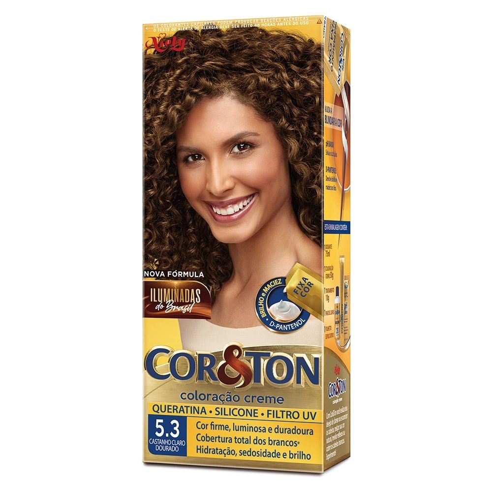 Tintura Cor&Ton 5.3 Castanho Claro Dourado 50g Tintura Cor&Ton 5.3 Castanho Claro Dourado 50g
